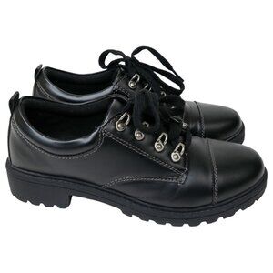 Vintage 90s Bongo Black Leather Oxford Shoes